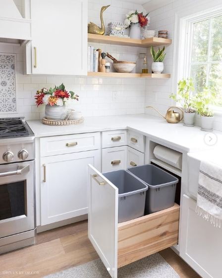 سطل زباله در کابینت مخفی کردن سطل زباله در کابینت