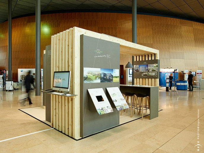 طراحی غرفه نمایشگاهی جزیره ای
