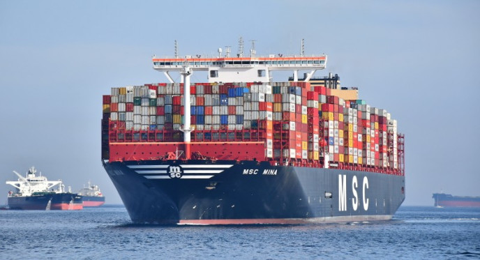 کشتی باربری MSC MINA: عضو کلاس GULSUN با ظرفیت 23,656 TEU