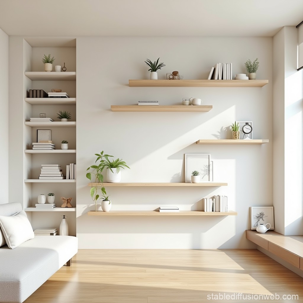 شلف دیواری اتاق نشیمن