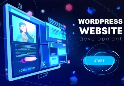 Website development banner, programming technology
