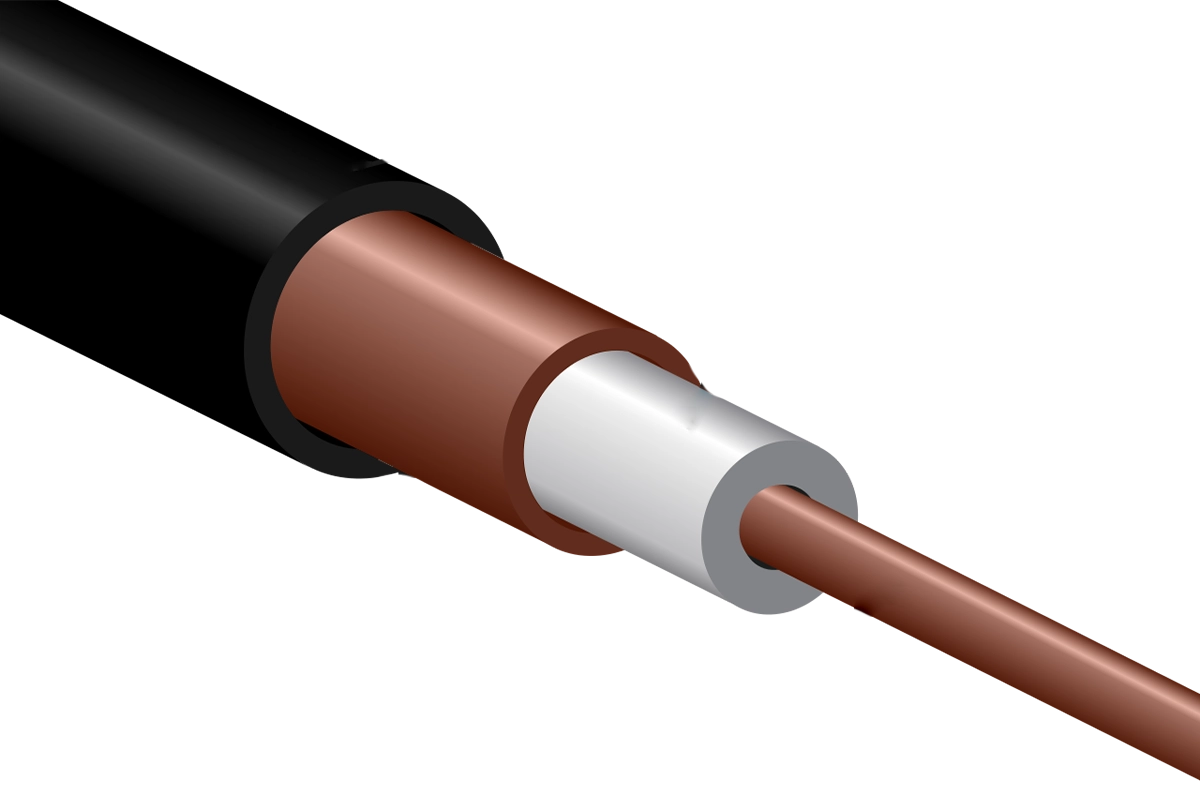 coaxial cable همهچیز درباره سیم و کابل: کاربردها و استانداردهای انواع سیم و کابل در پروژه های مختلف