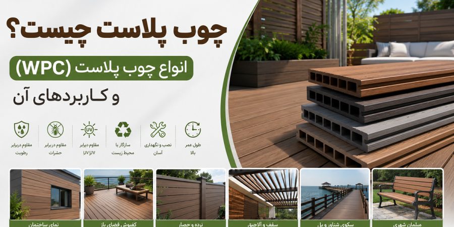 انواع چوب پلاست WPC و کاربردهای آن چوب پلاست چیست | انواع چوب پلاست (WPC) و کاربردهای آن