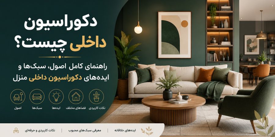 دکوراسیون داخلی چیست دکوراسیون داخلی چیست؟ راهنمای کامل اصول، سبکها و ایدههای دکوراسیون داخلی منزل