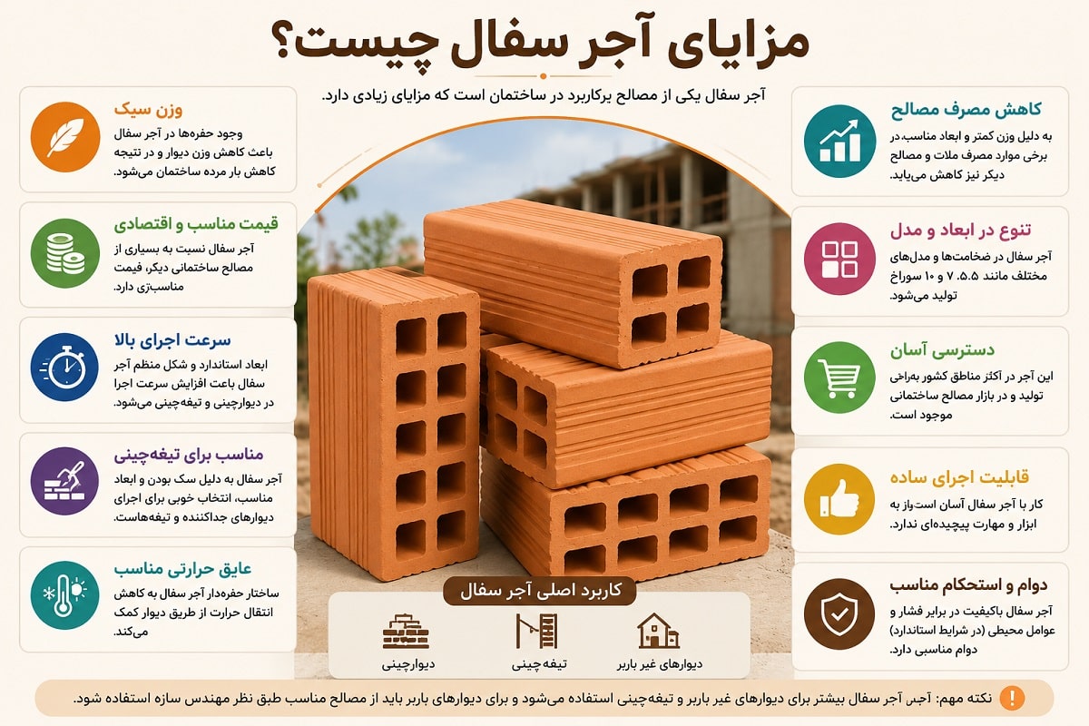 مزایای آجر سفال چیست؟ مزایای آجر سفال چیست؟
